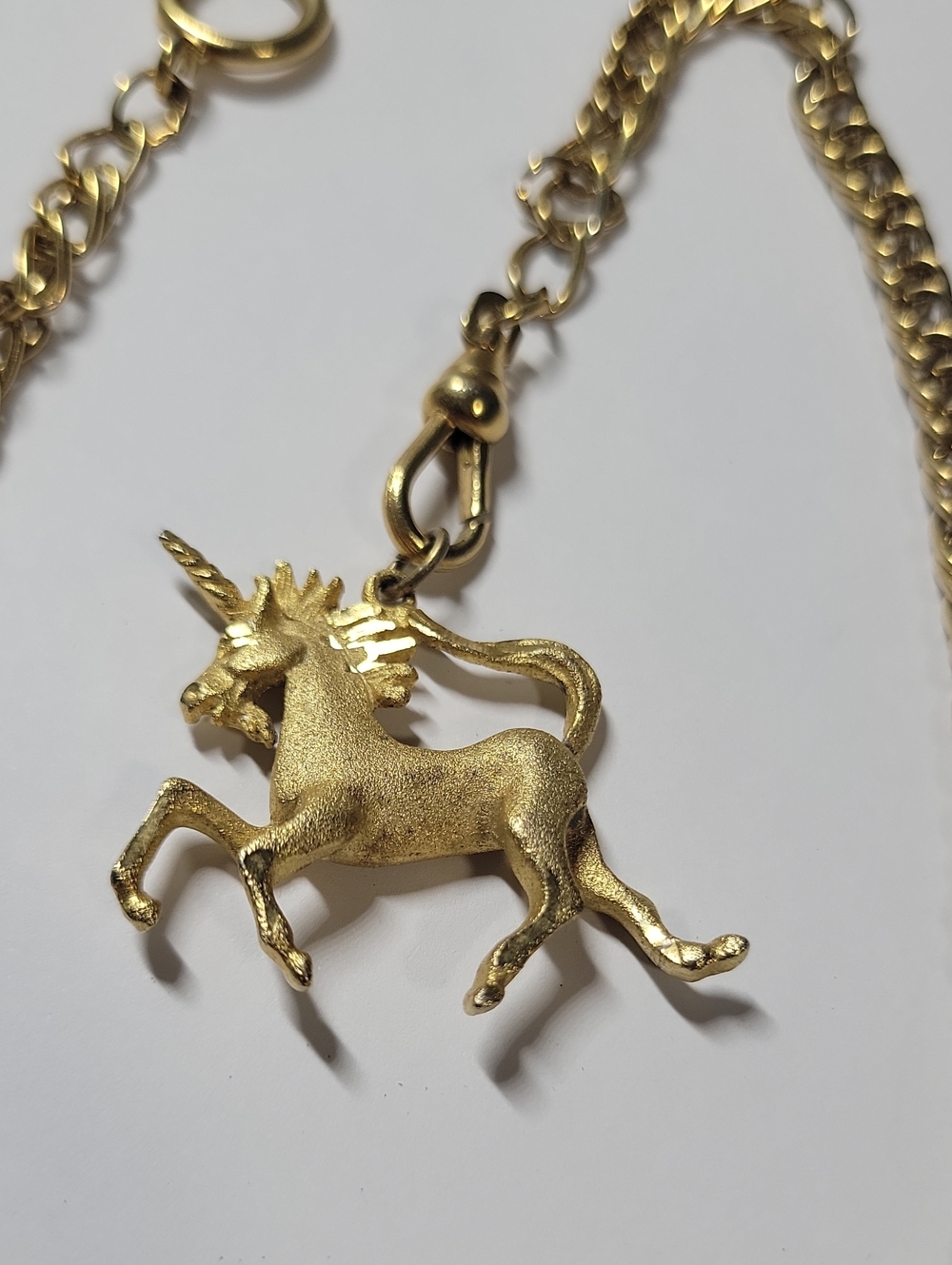 Gold Tone Unicorn Charm Necklace - Brand